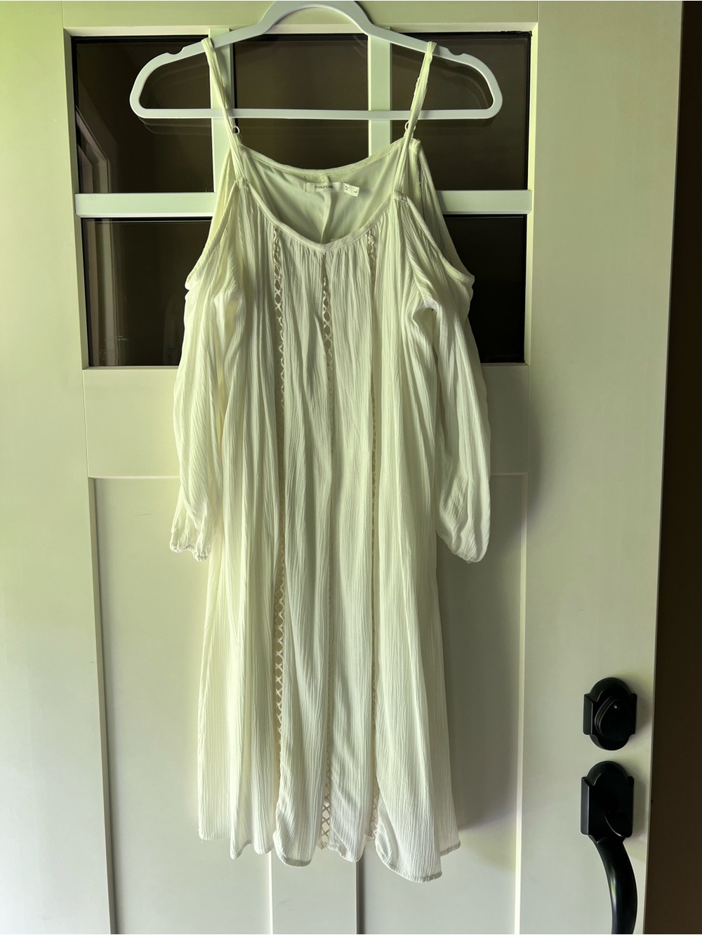Maurices White Cold-Shoulder Midi Dress